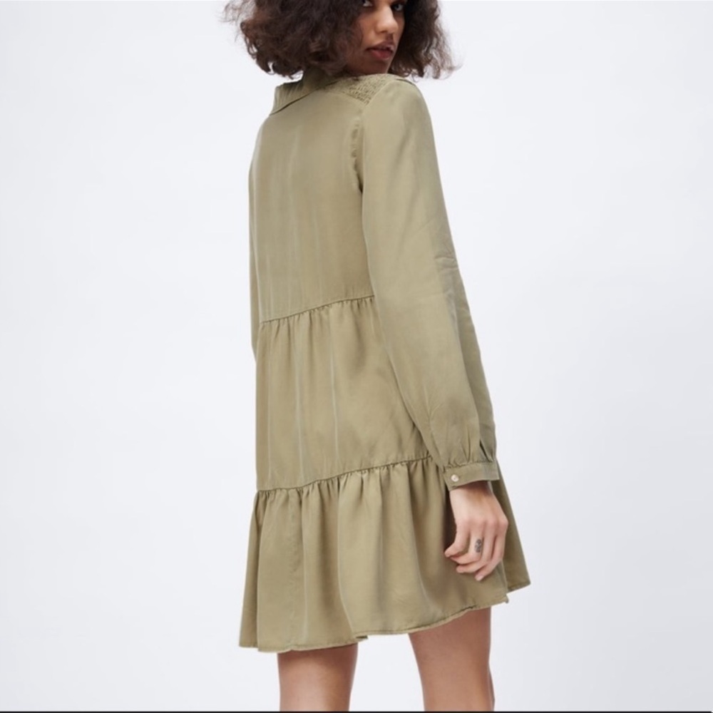Zara light khaki mini dress - Picture 4 of 6